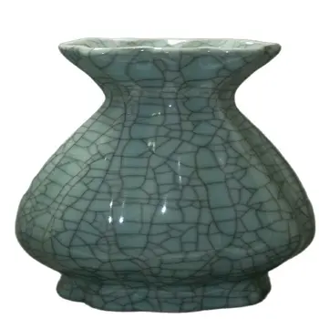 Kinijos kreko gražiai glazūruotos keramikos vaza, didelis keramikos vaza