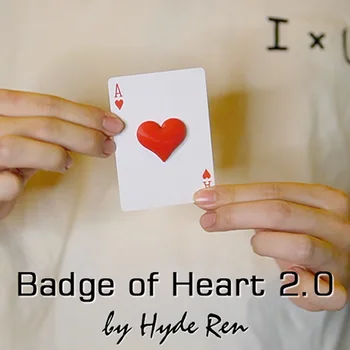 Badge Širdies 2.0 Magija Gudrybės Žaisti Kortelės Širdies Pakeisti Magas Arti Gatvės Iliuzijų Gudrybėmis, Mentalism Magia Kortelės