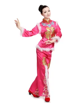 (0159) Kinijos klasikinės Pavasario šventė Raudonųjų Žibintų Kostiumas off aikštėje juosmens būgno ventiliatorius yangko šokių drabužiai