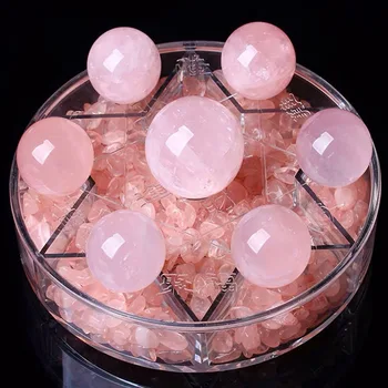 Akrilas skaidri kristalų septynios žvaigždės diską bazė crystal ball dėklas kristalų žvyro display rack