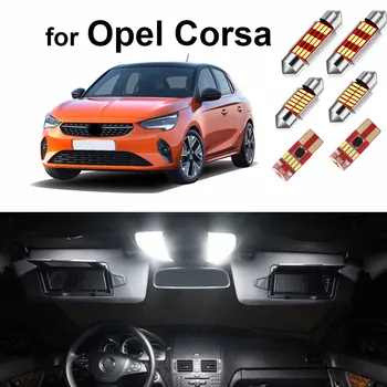 11Pcs Led Salono Apšvietimas Opel Už Vauxhall Corsa C D E 2000-2015 2016 2017 2018 2019 2020 2021 LED Lemputė Canbus