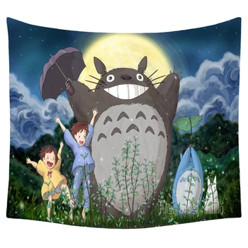 Miyazaki Hayakikujiro Vasaros Vakarą Totoro Ir Draugų Anime Gobelenas Meno Namo Lauko Daugiafunkcinis Naudoti