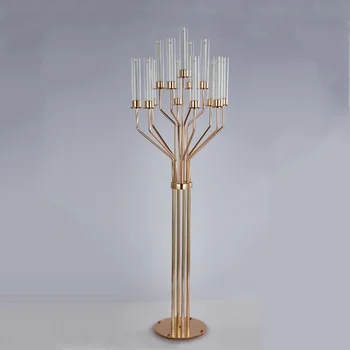 Akrilo Šviestuvai 160 CM, Aukštis 13 Vadovų Žvakių Laikikliai Prabangių Vestuvių Stalo Puošmena Žvakidės Namų Puošybai