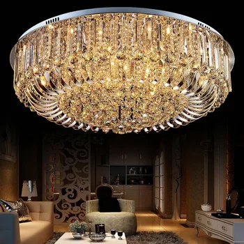 Modernūs, prabangūs kristalų LED lubų šviestuvas, gyvenamasis kambarys buitinių kristalų prabangūs modernios lempos, chrome šviestuvai, krištolo turas apšvietimas