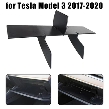 Organizatorius Pertvara Plokštės Konteinerių Lentyna Tesla Model 3 2017-2020 Konsolė Saugojimo Glovebox pilotu Daiktadėžė
