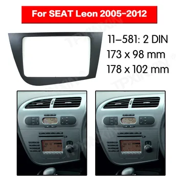 Automobilio radijas Rėmo Skydelis Auto Radijas Stereo fascia SEAT LEON 2005-2012 M. RHD Brūkšnys Plokštė Facia Panel Mount Apdaila Rinkiniai Rėmo Adapteris