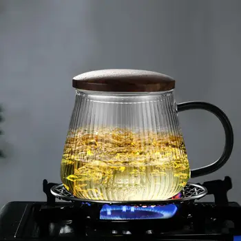 Aukštai temperatūrai atsparus arbatos puodelio arbatos atskyrimo filtras arbatos ceremonija puodelio graikinių riešutų office aukštos kokybės arbatos puodelio