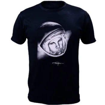 Sovietų Kosmoso Kosmonautas Jurijus Gagarinas T-Shirt. Vasaros Medvilnės trumpomis Rankovėmis O-Neck T Shirt Mens Naujas S-3XL