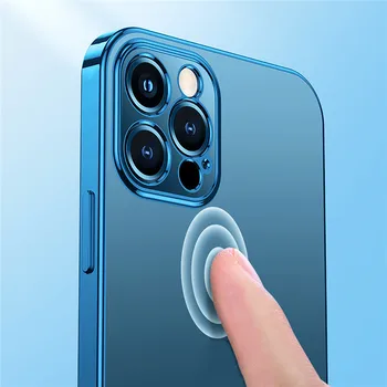 Matinio stiklo mobiliojo telefono dėklas natūralios spalvos galvanizavimo ultra-plonas bauda skylė yra taikomas SULADA 13pro/13pro Max/13/13Mini