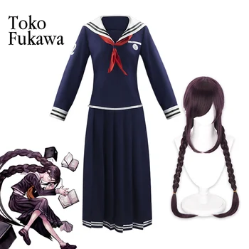 Toko Fukawa Moksleivė sailor suknelė Anime Danganronpa Dangan-Ronpa 2 Cosplay Kostiumai, Kostiumai Helovinas Šalis