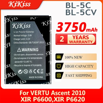 KiKiss 3750mAh BL-5CV BL-5C Bateriją Už VERTU Ascent 2010 / Parašas S Dizaino / už Vertu X
