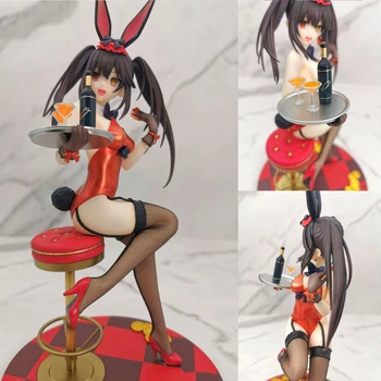 26CM Anime Figma Data Gyventi Tokisaki Kurumi Bunny Mergina Statulėlės PVC Veiksmų Skaičius, Suaugusiųjų Kolekcijos Modelis Žaislai, Dovanos, Papuošalai