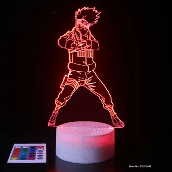Animacinis Naruto Kūrybos Apdailos 3D Mažas Naktį Šviesos diodų (LED) Lemputės Prijungtas Bendrabutyje Miegamasis Miego Dovaną USB Stalo Lempos