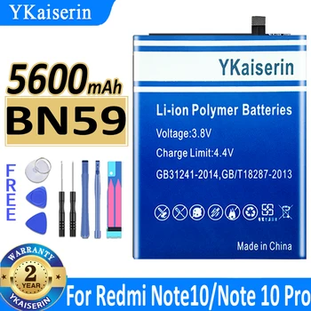 YKaiserin Bateriją BN59 BN 59 5600mAh Už Xiaomi Redmi 10 Pastaba Pro 10Pro Note10Pro 10S 10 S Telefono Batteria + Įrankiai
