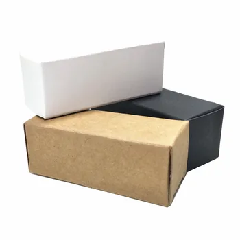 50Pcs/2 grupė.4x2.4x7.8cm, Sulankstomas Kraft Popieriaus Pakuotės Dėžutė Šalies dovanėlės Papercard Pakuotės Dėžutė Kosmetikos Butelio Saugojimo Kartoninė Dėžutė