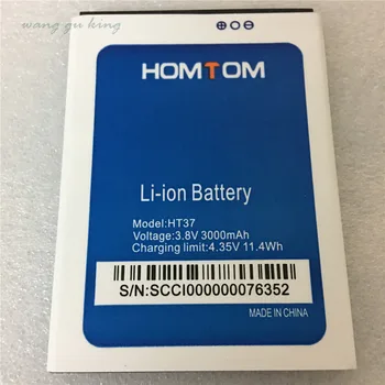 100% Originalus Naujas HOMTOM HT37 Pro Baterija Didelės Talpos, Visiškai 3000mAh Atsarginės Baterijos Pakeitimo HOMTOM HT37 Išmaniųjų Telefonų