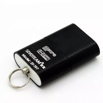 Lengvas Plug And Play USB 2.0 MICRO Priedai Praktinės Metalo Kortelių Skaitytuvas Kompiuterio Anti-lost Mini Nešiojamieji Dėl TF