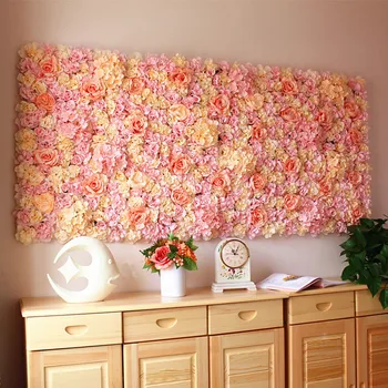 40X60cm Dirbtinių Gėlių Sieninės Foną Dekoruoti Šilko Rožė Hydrangea Vestuvių Sienų Dekoras Kūdikio Dušas Šalis Fone