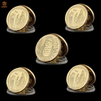 JAV 50-Ąsias Mėnulio Iškrovimo Aukso Monetą Mėnulis, Gyvsidabris Dvyniai Apolonas Sidabro Padengtą Simbolinis Monetų Kolekcija
