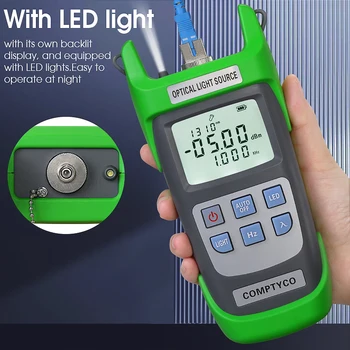 Optinis Šviesos Šaltinis 1310/1550nm Optinio Pluošto Lazeris Šaltinis Kabelių Testeris su Optinės Galios Matuoklis Su LED Šviesos Nemokamas pristatymas