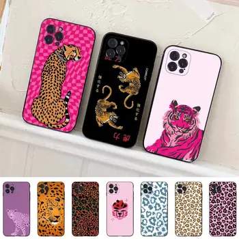 Tigras, Leopardas spausdinimui Panther Telefono dėklas Skirtas iPhone 14 11 12 13 Mini Pro Max 8 7 6 6S Plus X SE 2020 XR XS Funda Atveju