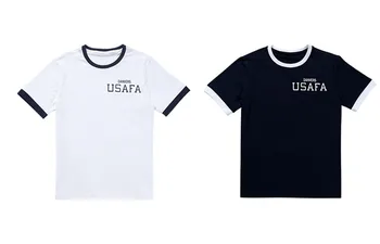 Karolis Danvers Kapitonas M USAFA Spausdinti White/Black Marškinėliai, O Kaklo trumpomis Rankovėmis T-shirt