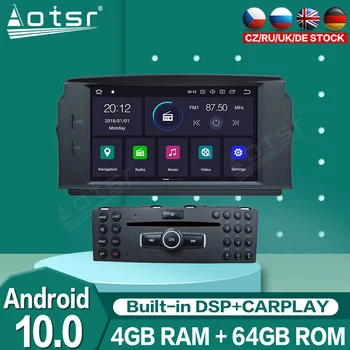 Android 10.0 Auto Radijas Stereo MERCEDES BENZ C Klasė C180 C200 C230 Automobilio Multimedia DVD, Garso Grotuvas GPS Navigaciją Galvos Vienetas
