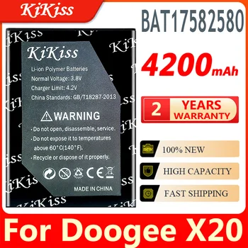 4200mAh BAT17582580 Baterija Doogee X20 / X20L X20 L 5.0 colių BAT17582580 Telefono Baterijų Batterie Bateria