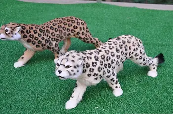 realaus gyvenimo žaislų leopard sunku modelį, plastinė ir kailiai, 53x20x13cm leopard 