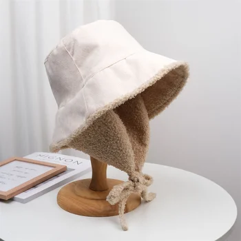 Moterų Žiemos Skrybėlę 2022 Šiltas Žvejys Skrybėlę Moteriška kepurė Su Ausų Apversti Mados Dizaineris Moterų Kibiro Kepurę Lauko Saulės Skrybėlę Panamos Skrybėlė