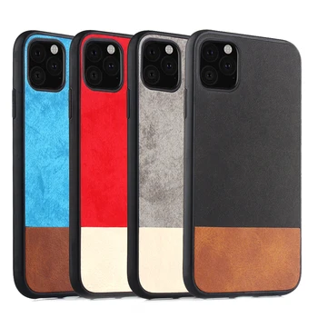 Odinis Atgal Case For iPhone 7 8 6 6s Plius 5S 4 dviejų spalvų PU Silikono Minkštas Viršelis Coque 