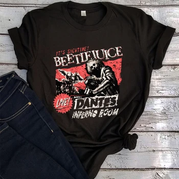 Beetlejuice Beetlejuice Vintage Marškinėliai Moterims Drabužių Animacinių Filmų T Shirts Beetlejuice Estetinės Drabužius Spausdinti Marškinėliai Harajuku M