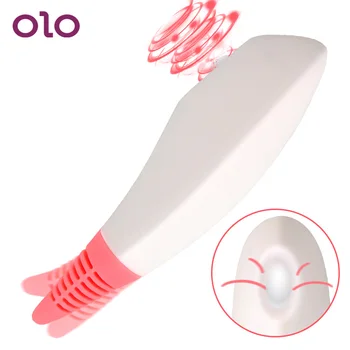 OLO Barškuolė Kalba Lyžis Vibratorius 5 Dažnių Dvejopo Naudojimo Šoko Prietaisą Klitorio Pupelės Stimuliacijos Sekso Žaislas moterims