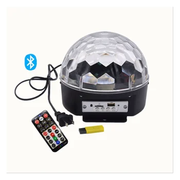 9 Spalvų LED Disco Ball MP3 Kristalų Magija Kamuolys Scenos Apšvietimo Efektas DJ Šalies Kalėdų Garso Įjungta Lemputė Su Nuotolinio
