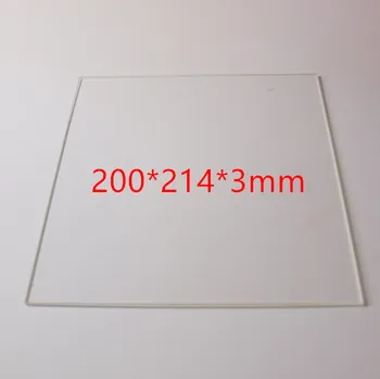 Boro silikatinio Stiklo, 200*214*3mm 3D Spausdinimo Lentelė Stiklo Reprap 3D Spausdintuvas MK šildymo lova, plokštė, Stačiakampio formos, Lygaus plokštė
