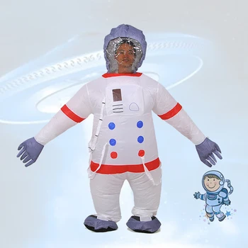 Suaugusiųjų Pripučiami Balta Astronautas Kostiumai Helovinas, Kalėdos, Cosplay Kostiumų Astronautas Šalis Suknelė Augti Kostiumas