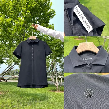 2022 Pietų Korėjos Golfo Drabužiai Moterų trumparankoviai marškinėliai Greitai-džiovinimo Kvėpuojantis POLO Marškinėliai Slim Atvartas Viršūnės