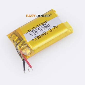 3-wire NTC 602030 3.7 V 330mAh Pakeitimo li-Polimero Baterijos Smartwatch 