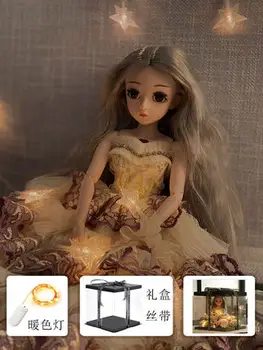 Maža mergaitė, princesės gimtadienio mergina barbie lėlės, žaislai