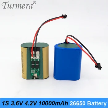 Turmera 3,6 V 4.2 V 10000mAh 26650 20A Ličio Baterija su BMS už priekinis Žibintas, Žibinto Žibintuvėlio Baterijos arba 