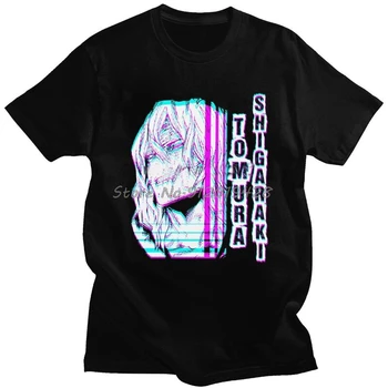 Tomura Shigaraki Glitch Marškinėliai Vyrams trumpomis Rankovėmis Medvilnės Marškinėlius Streetwear T-shirt Japonų Anime, Manga Boku No Herojus akademinės bendruomenės Tee