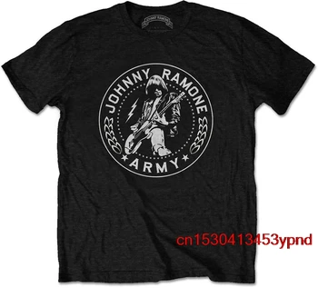 žmogaus t-shirt Johnny Ramone - Johnny Armijos Antspaudas Mens Black T-Shirt (Didelis) moters marškinėliai