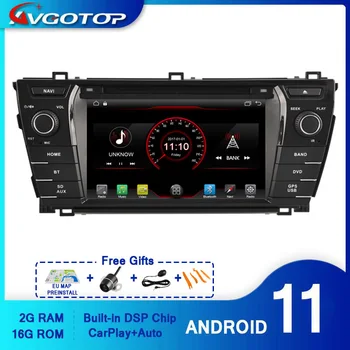 AVGOTOP Android 11 WINCE Bluetooth GPS, Automobilių Radijo DVD Grotuvas TOYOTA COROLLA 2014 2G 16G Transporto priemonės Daugiaformačių