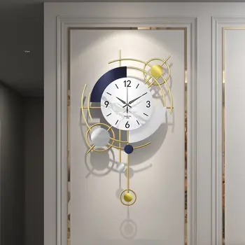 3d Didelis Sieninis Laikrodis, Šiuolaikinio Dizaino ir Prabangos Metalo Švytuoklinio Laikrodžio Mechanizmas Miegamojo Kambarį Apdaila Relojes De Sumalti Dovana NU