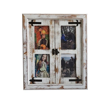 senovinis Klasikinis Amerikietiško Stiliaus Metalo Medinės Foto nuotraukų Rėmelis langų stilius keturių nuotraukų rėmeliai