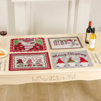 Naujų kūrybinių puikus beveidis vyresnio amžiaus placemat izoliacija mat Kalėdų stalo atmosferą išdėstymas rekvizitai