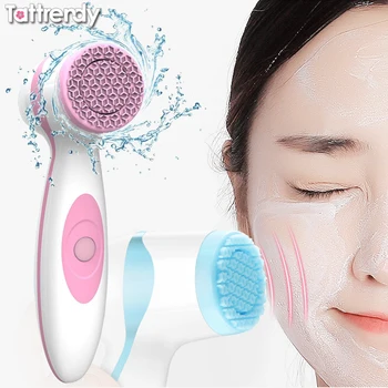 silicio veido valymas nuplaukite veidą spa elektrinis veido odos šveitimo šepetys sonic plauti porų valiklis nugara odos priežiūros priemonė massager