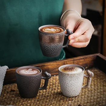 Retro keramikos espresso kavos puodelis master cup kūrybos namų pusryčiai pieno puodelio avižinių biuro kavos puodelio vandens puodelį dovanų puodeliai