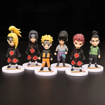NARUTO Sasuke Naruto Deidara Sasori Itachi Shikamaru 6 Veiksmų Skaičius, Ornamentas Modelis Žaislai