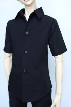 BJD doll drabužiai tinka vyrams ir moterims 1/31/4 SD17 POPO68 Dėdė dydžio naujas klasikinis trumpomis rankovėmis juoda ir balta palaidinė